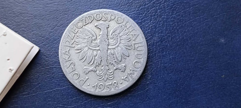 Stare monety Medal 5 zł 1958 Rybak PRL