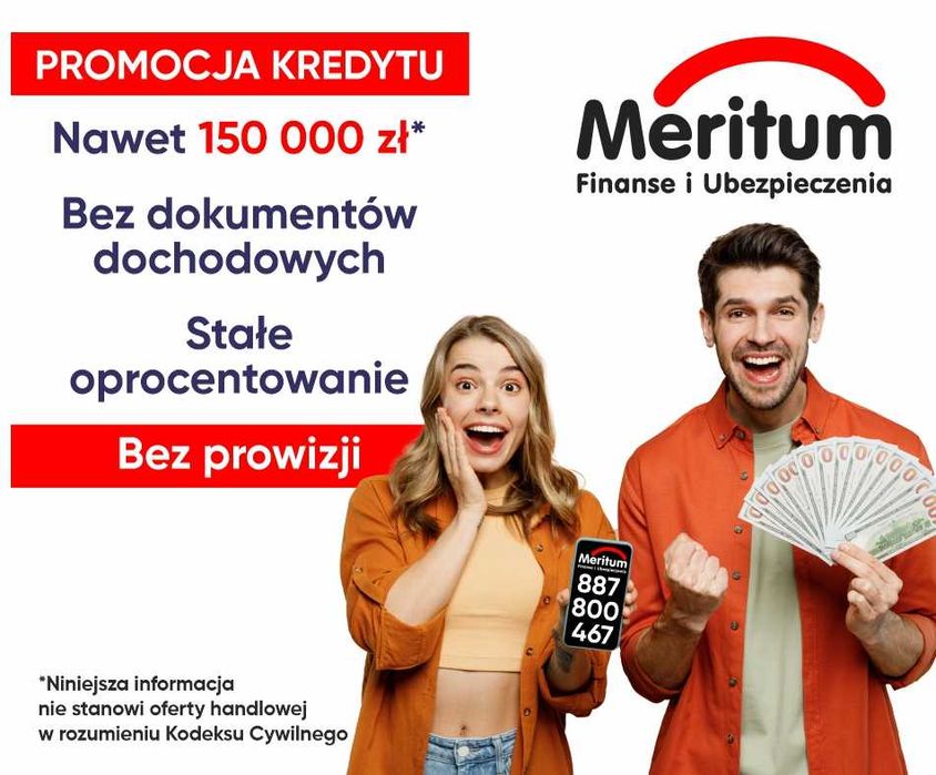 Kredyt / Konsolidacja Chwilówek / Pożyczka na oświadczenie / bez BIK