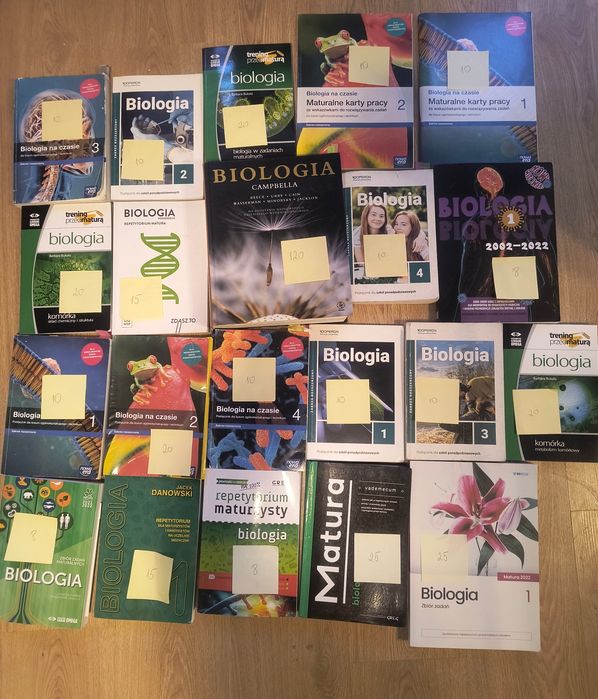 Zestaw podręczników Matura Biologia Chemia Angielski Matematyka niemiecki  historia polski Campbell  ,klasa 1 2 3 4  notatki podręczniki