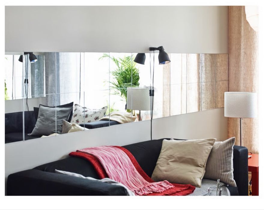 Kwadrat lustro wiszace ikea blodlonn 5 sztuk