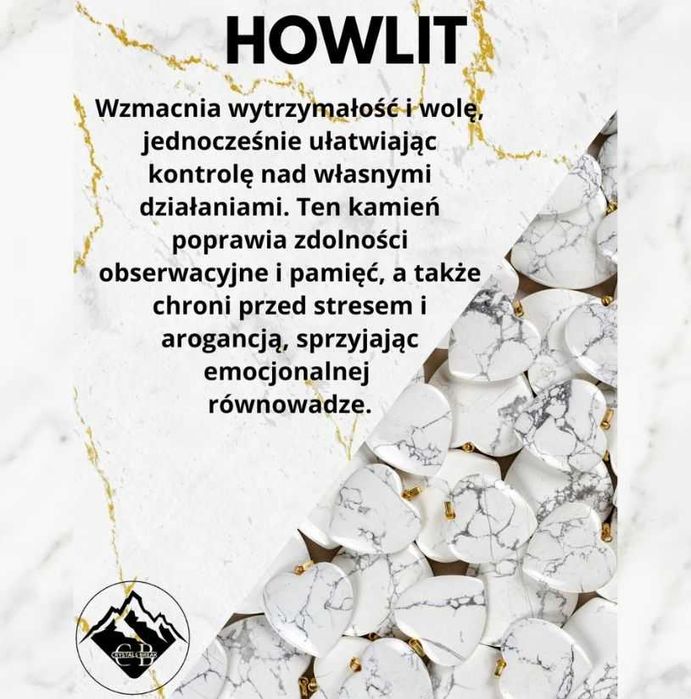 Bransoletka Szczęścia Howlit 3mm 2 rozmiary