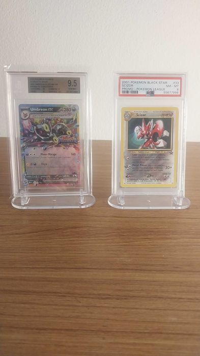 Cartas avaliadas scizor psa 8 / umbreon ex beckett 9,5
