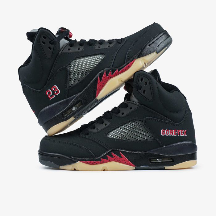 Мужские зимние кроссовки Nike Jordan 5 Gore-Tex "Black" Размеры 40-45