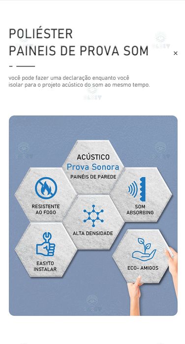 Painel acústico decorativo