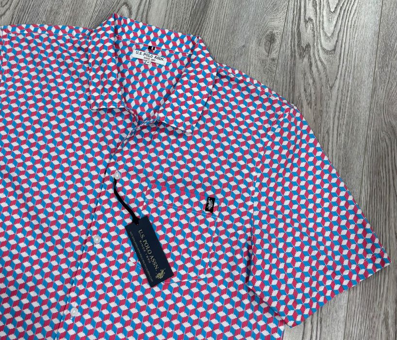 Polo Assn XL Хлопковая Мужская рубашка тенниска xl polo поло assn куб