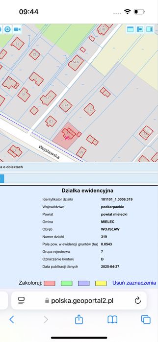 Dzialka o pow. 5.5 ara ze starym domem Mielec ul. Wojslawska - Więcej