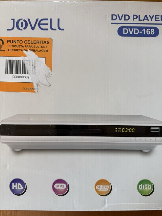 DVD-плеєр /ДВД програвач JOVELL DVD-168 з HDMI та USB / DVD Player білий