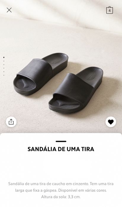 Sandália De Uma Tira Zara Home NOVO
