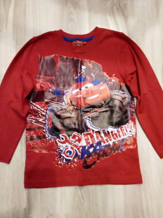 Koszulka bawełniana "Autka" na dl rękawek roz 122