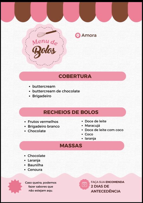 Encomenda de bolos no seixal