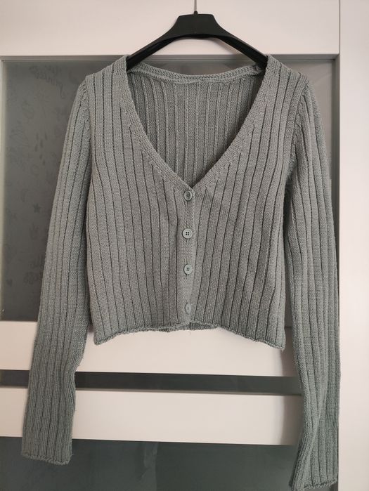 Sweter damski rozpinany na guziki r.S