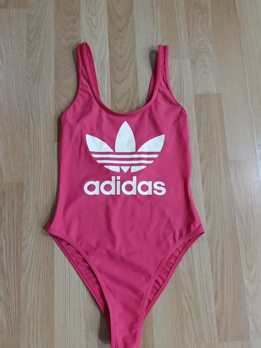 Трендовий жіночий суцільний спортивний купальник Adidas