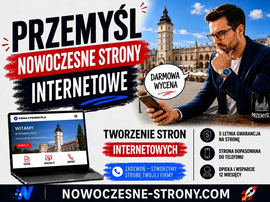 Nowoczesne Strony Internetowe | WordPress z 5-letnią Gwarancją | Opieka Stron 12 miesięcy