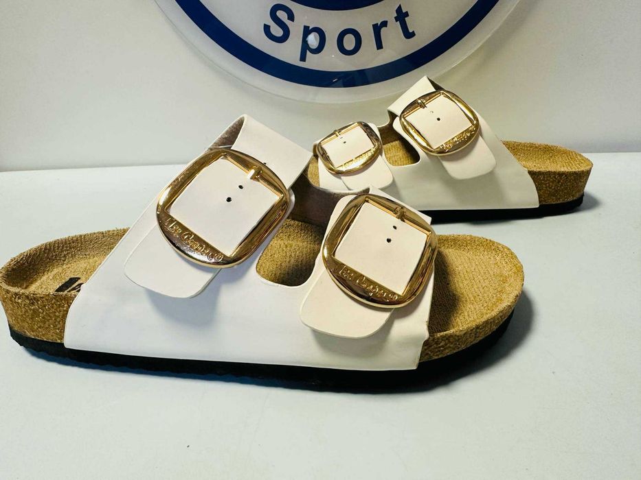 Lee Cooper klapki białe damskie z klamrami 40 - 41