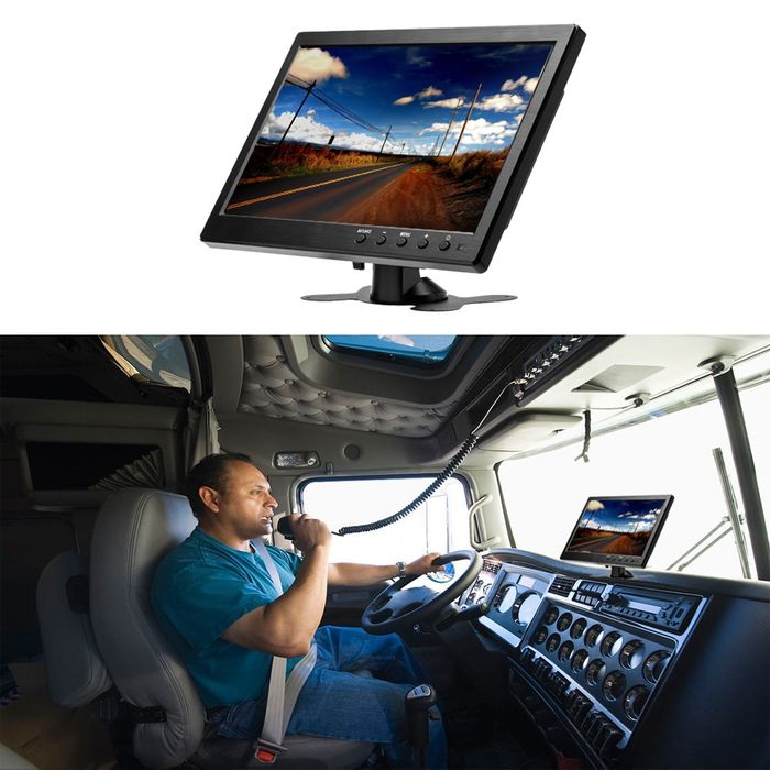 Monitor LCD 10,1" 2 saídas vídeo para carro e mini TV NOVO