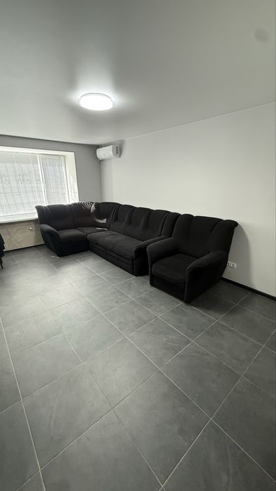 Диван з кріслом, диван розкладний, диван чорний, диван кровать