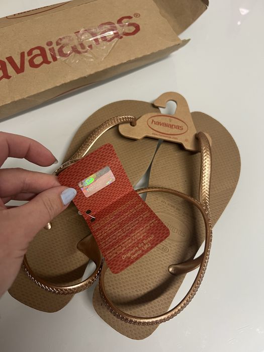 Havaianas rosa gold