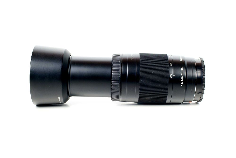 Super Zoom Obiektyw Sony 75-300 4,5-5,6 Sony-A Bardzo Zadbany +Tulipan