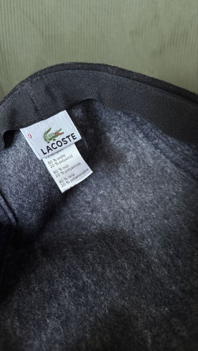 Оригінальна вовняна кепка Lacoste / flat cap / 80% wool