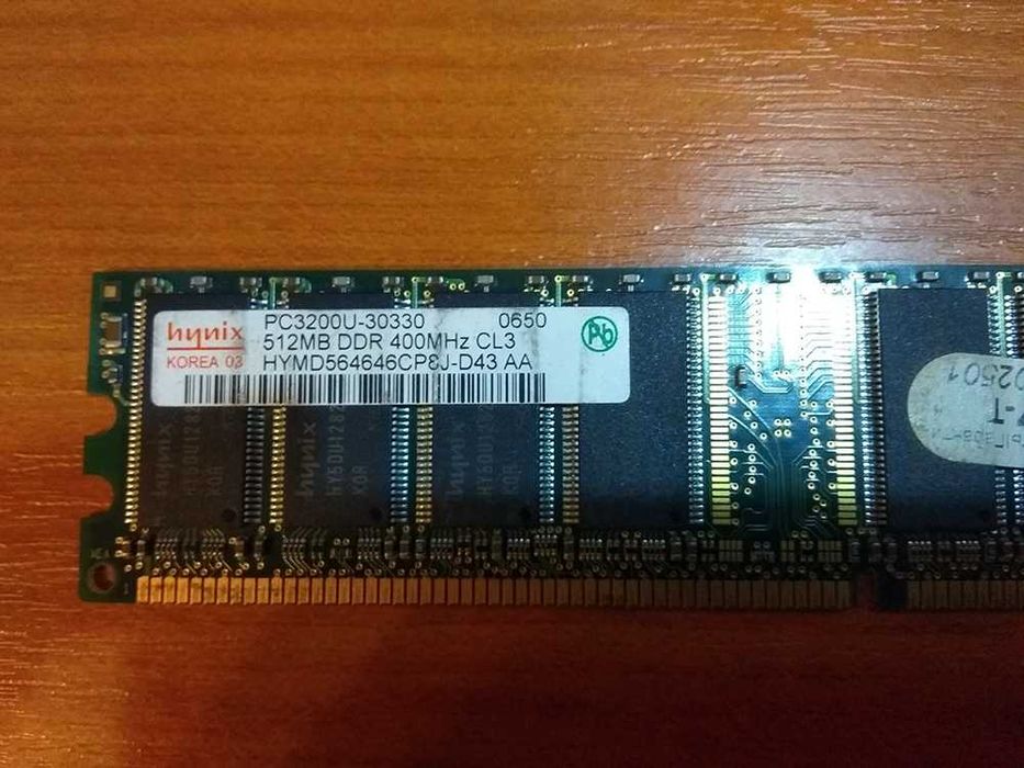 Оперативная память DDR400 PC3200 1Gb( 2x512 Mb )