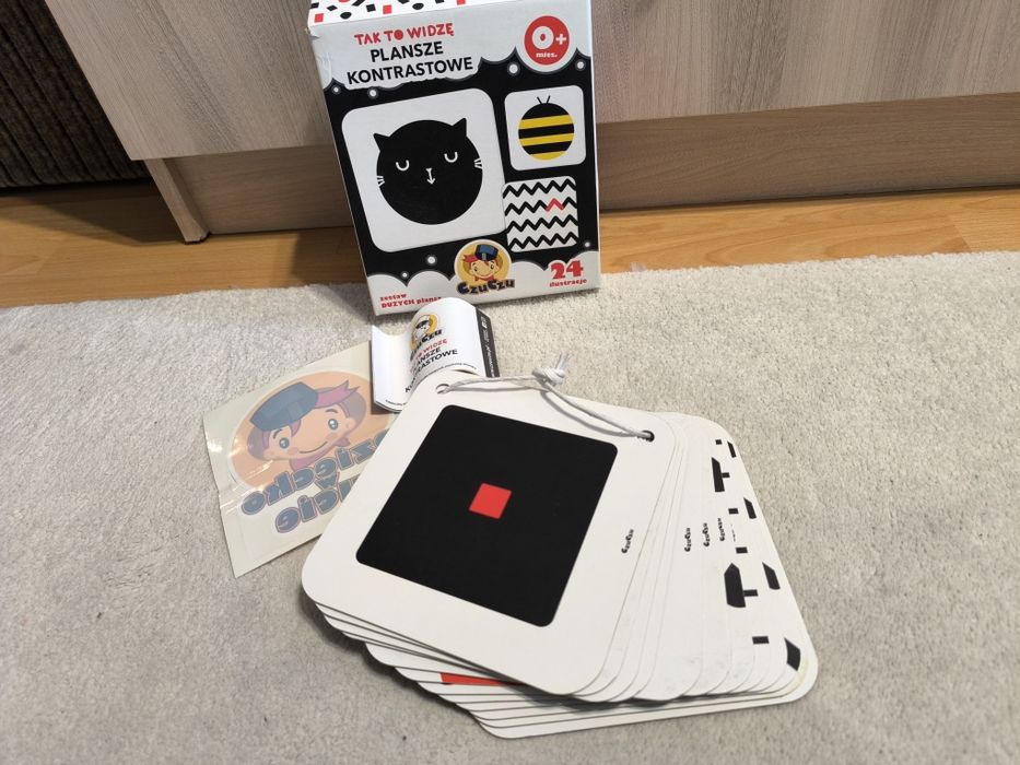 Plansze karty kontrastowe 0+ czuczu 24 ilustracje