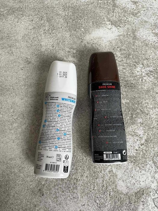 Zestaw pasty do butów brązowa i biała