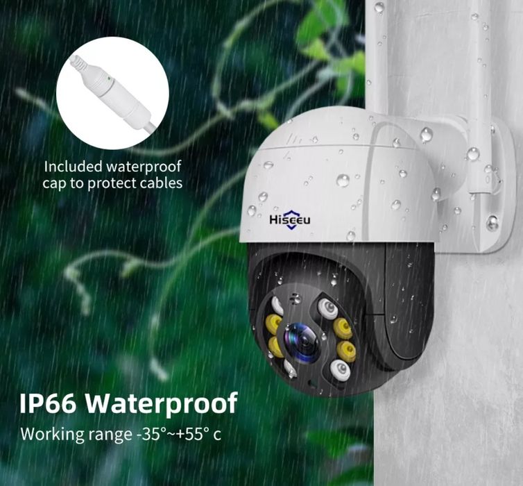 Câmera Wi-fi modelo rotativa cor branca e preta FullHD (Novo)