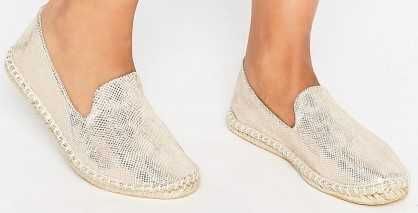 Asos espadryle r. 37 złote Nowe