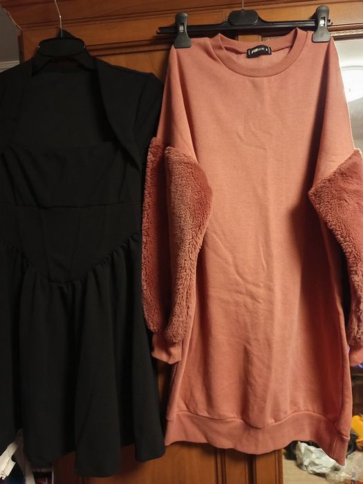 Bluza dresowa  S długa pudrowy róż 158 do  164