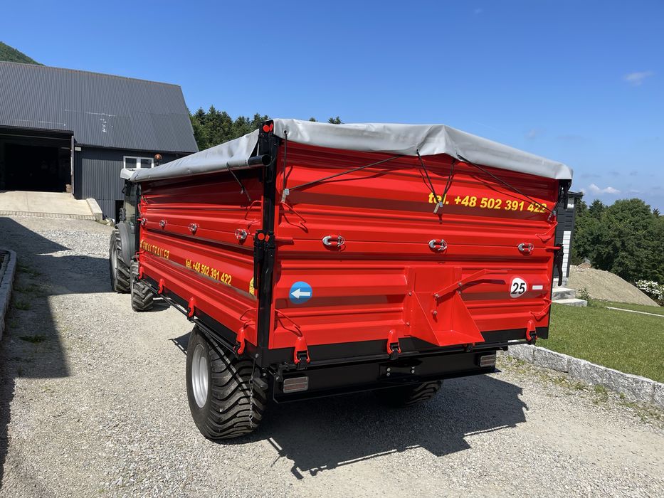 Przyczepa jednoosiowa wywrotka kiper 3 strony transport gratis