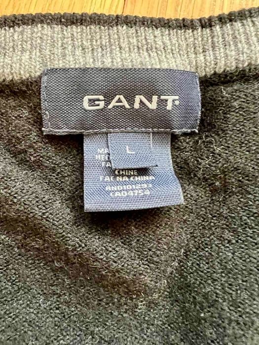 Мужской свитер Gant 100% шерсть, ( L)