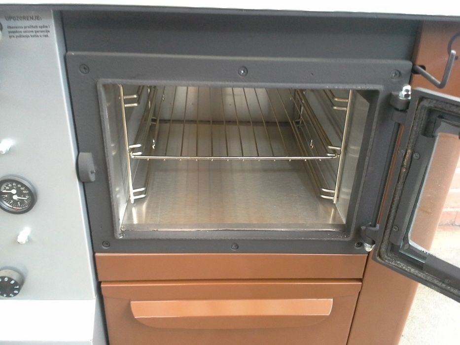 Termomont Temy + PRO 25 kocioł kuchenny, kuchnia z c.o. brąz lewa