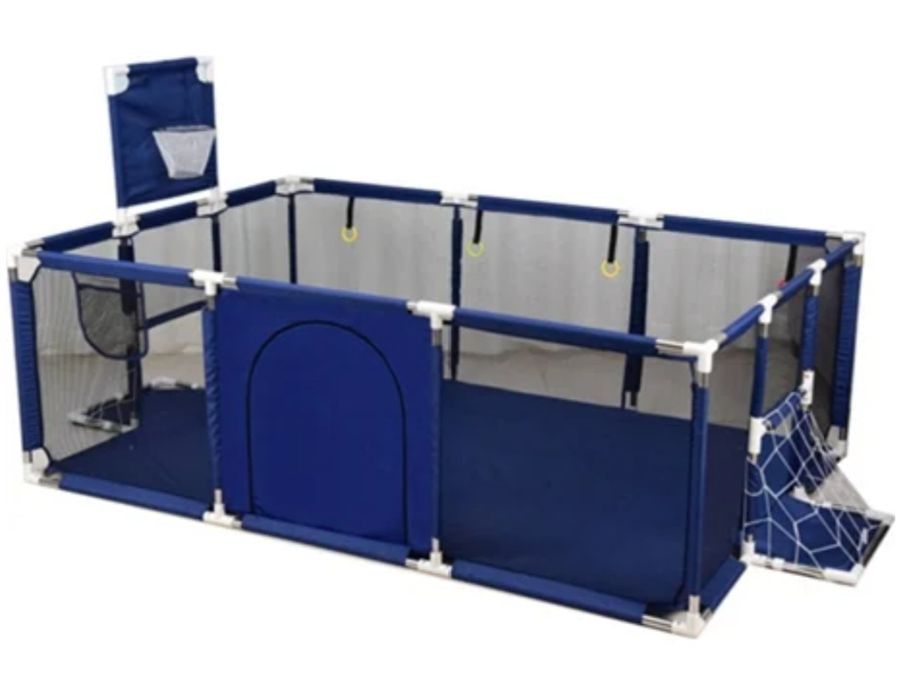 AZUL, VERMELHO, VERDE, ROSA - Parque infantil com cesto - NOVO