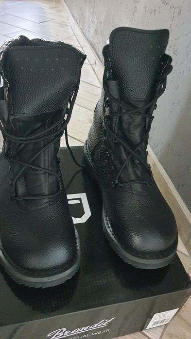 Trapery, NOWE, Buty męskie wojskowe BRANDIT r.41, skóra, orginał