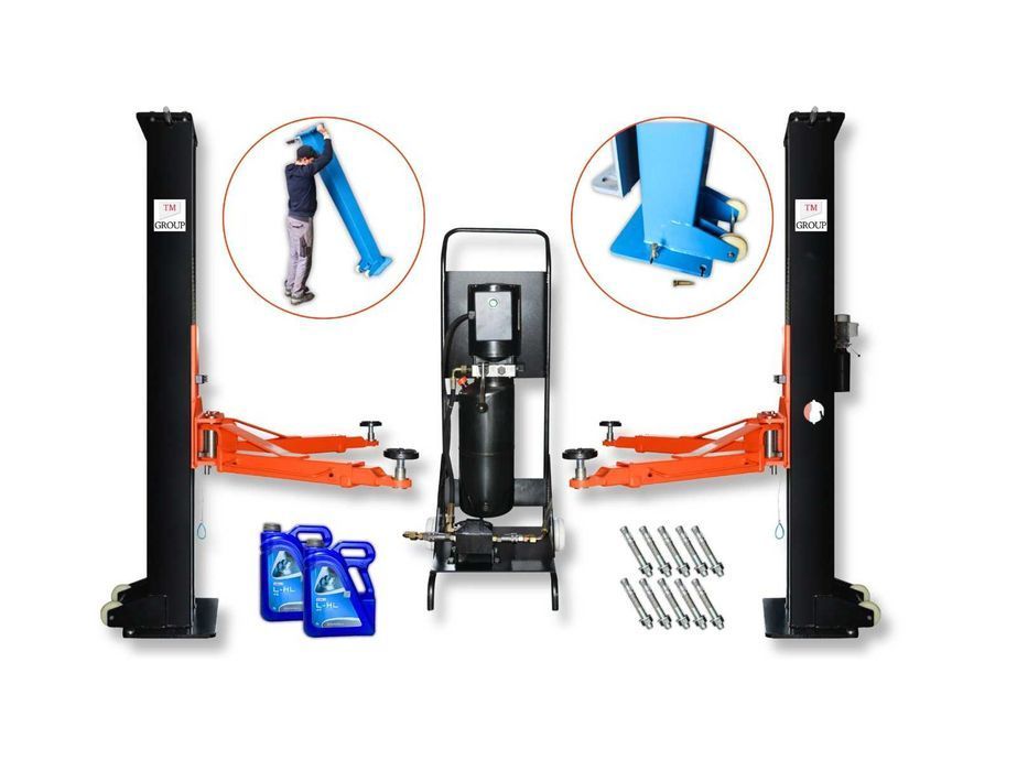 Podnośnik dwukolumnowy mobilny nakanałowy 3t, samochodowy, warsztatowy