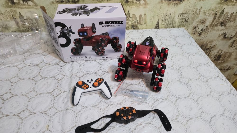 Восьмиколёсный робот собака  интерактивная игрушка  пульт управления
