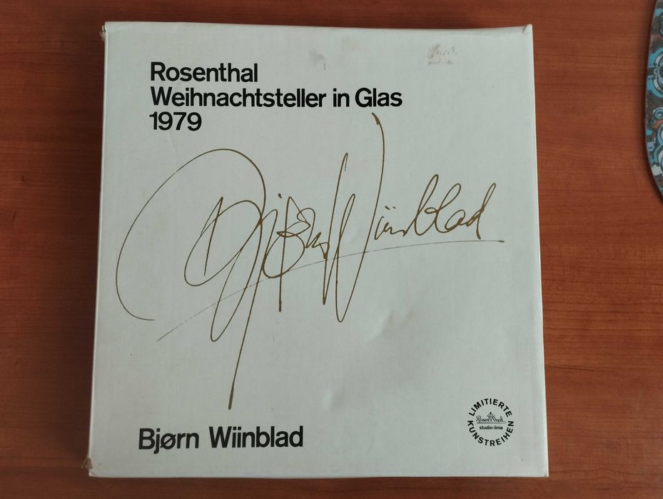 Rosenthal Weihnachtsteller in Glas 1979 Bjørn Wiinblad