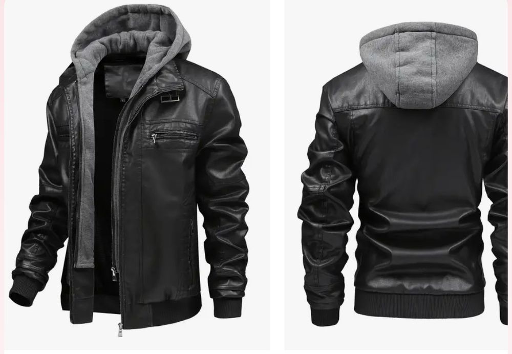 Jesienno -zimowa męska kurtka z kapturem