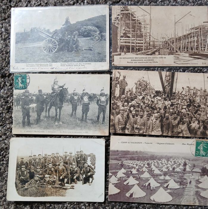 Postais e fotos de Exército Português e outros na I Guerra Mundial