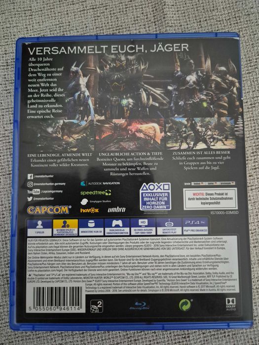 Monster Hunter: World Gra PS4