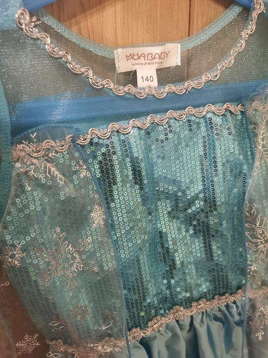 Sukienka Przebranie strój Elza Kraina Lodu r. 140