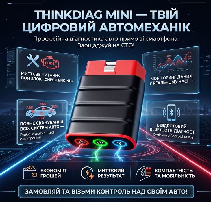 Мультимарочный сканер Thinkcar Thinkdiag Mini