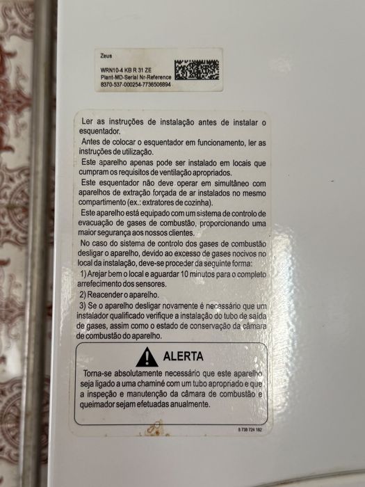 Esquentador inteligente zeus