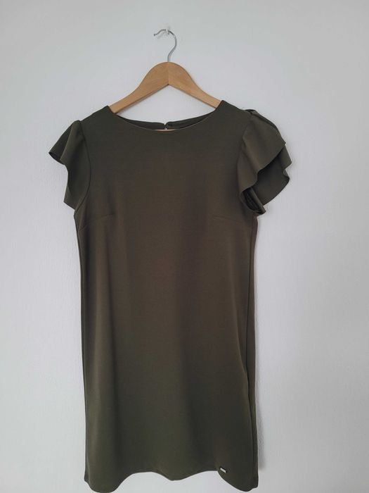 Krótka sukienka khaki
