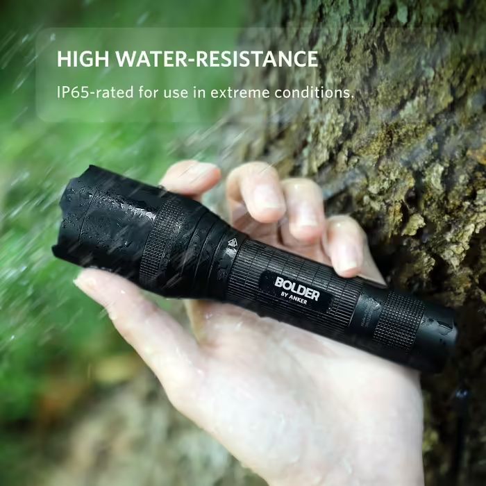 Фонарик Anker Bolder LC90 LED, IP65, водостійкий, акумуляторний, зум,