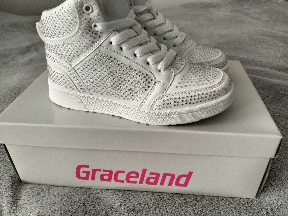 Trampki Graceland białe cyrkonie kryształki r. 31 NOWE