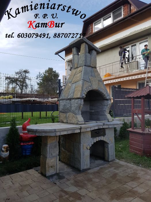 Kominek, Grill ogrodowy z kamienia piaskowego (E3)
