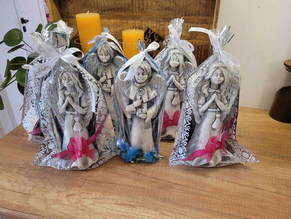 rekodzieło aniołek komunijny IHS dekoracja  komunia upominek PREZENT