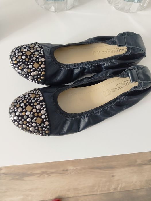 Piękne,skórzane baleriny ,roz 39