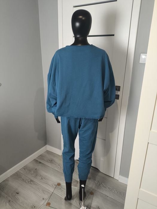 Dres damski komplet dresowy Made In Italy odcień morski uniwersalny